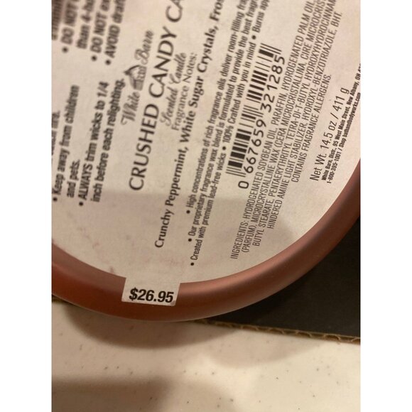 Bath & Body Works “Crushed Candy Cane” New Christmas Holiday 3 Wick Candle - Picture 6 of 6